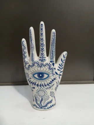Mano Hamsa Cerámica Decorativa