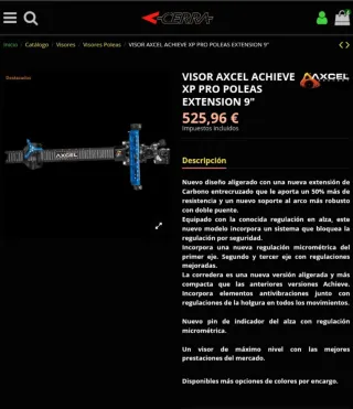 Visor Arco Axcel XP PRO "COMO DE ESTRENO"