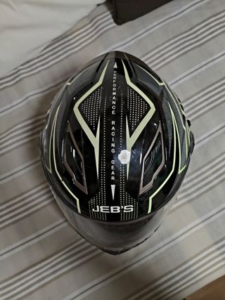 Casco Integral JEB'S Negro Brillo Amarillo