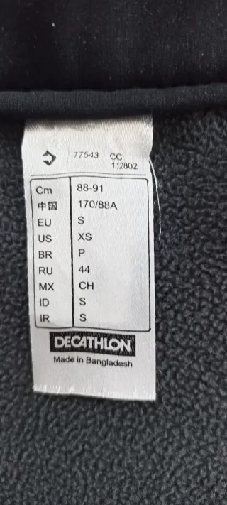 Cortavientos Quechua Negro Talla S