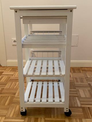 Carrito verdulero con cajones y botellero