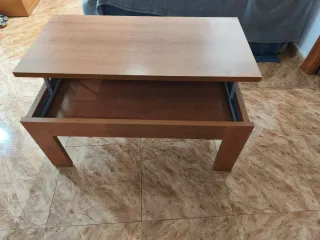 Mesa de centro elevable madera