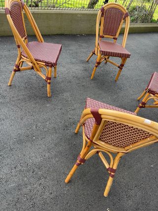 4 Sillas Francesas Rattan