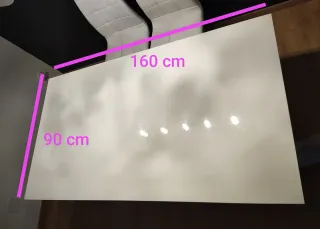 Mesa y 6 Sillas Comedor en blanco y acero