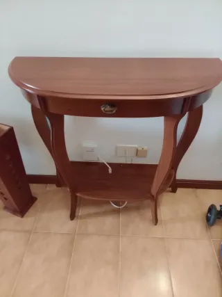 Conjunto de mueble recibidor de madera