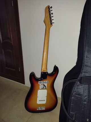 Guitarra eléctrica Greeta con amplificador