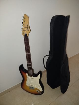 Guitarra eléctrica Greeta con amplificador