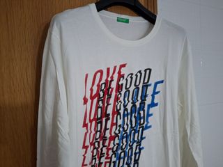 Camiseta hombre Benetton. NUEVA. Talla XL. Blanca