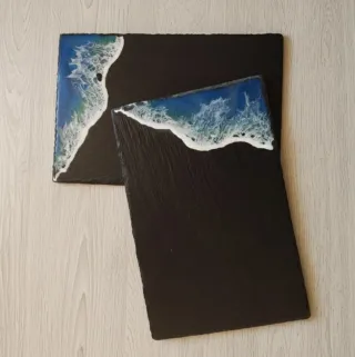 Tabla pizarra resina olas mar