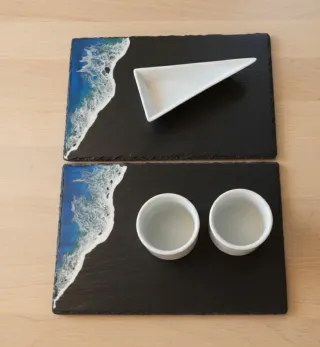 Tabla pizarra resina olas mar