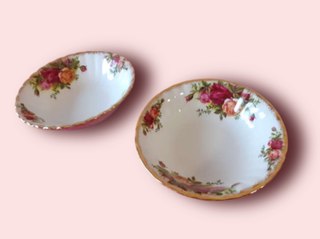 Par de cuencos Royal Albert Old Country Roses