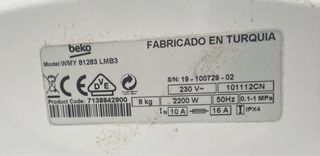 Puerta Lavadora Beko