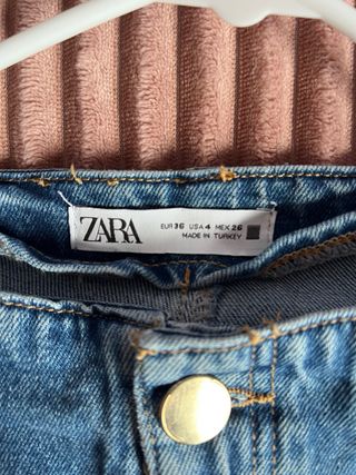 Zara Jeans Tiro Alto Pierna Ancha