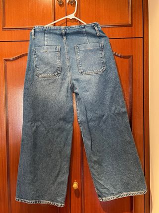Zara Jeans Tiro Alto Pierna Ancha