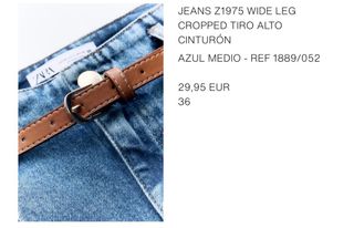 Zara Jeans Tiro Alto Pierna Ancha