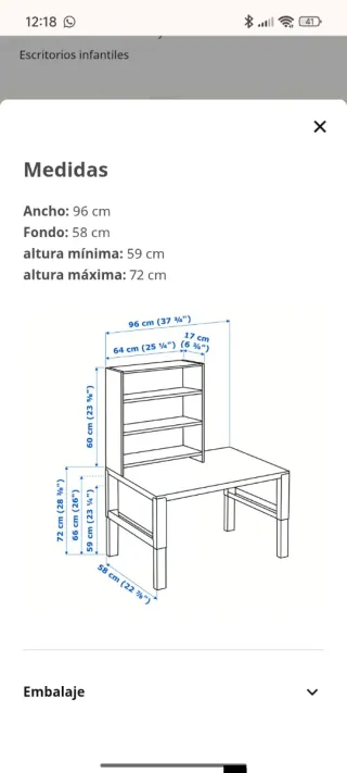 Escritorio Infantil Ikea Blanco y Verde