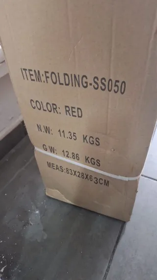 Bicicleta plegable roja