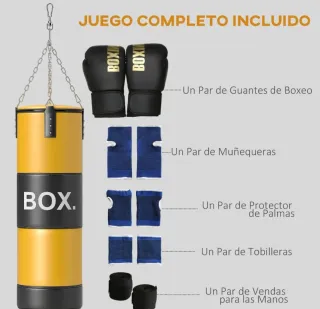 Saco Boxeo + Guantes + Muñequeras