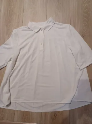 Polo Lacoste Blanco Plisado