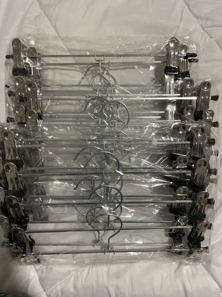40 Perchas Pinza Metálicas Nuevas