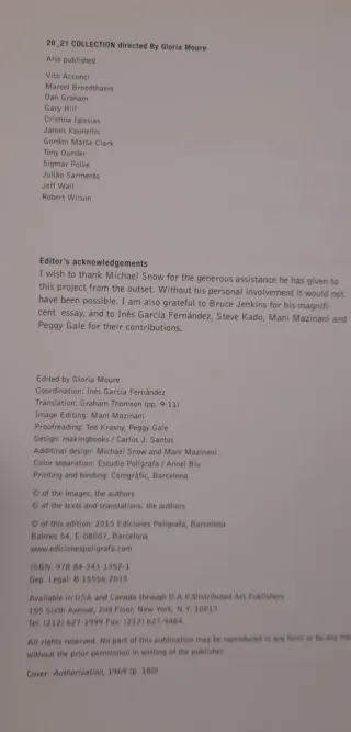 Michael Snow Sequences : a History of His Art