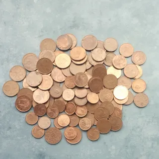 Lote 95 monete da 1-2-5 centesimi Euro