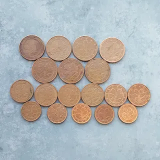 Lote 113 monedas 1-2-5 céntimos Euro