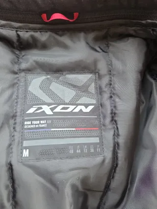 Cazadora Moto Mujer IXON Negra y Rosa