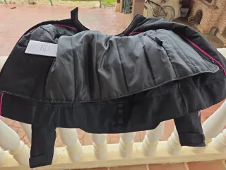 Cazadora Moto Mujer IXON Negra y Rosa
