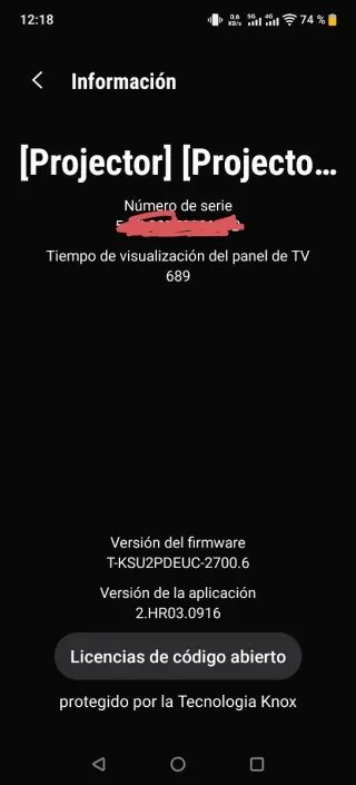 Proyector Samsung 130 pulgadas