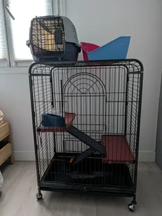 Jaula para roedor o hurón y accesorios