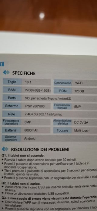 Tablet Bambini Cover Antiurto Blu/Arancio