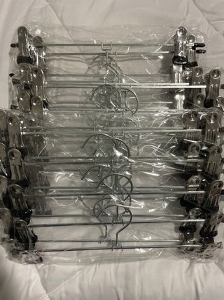 50 Perchas Pinza Metálicas Nuevas