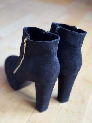 Botines tacón alto negros talla 40