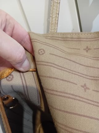 Neverfull Mediano Louis Vuitton Beige
