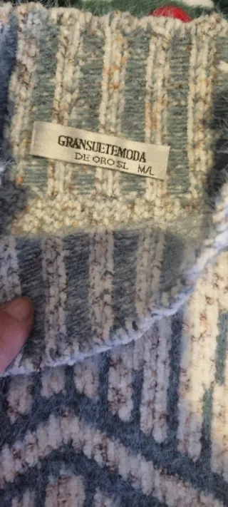 Jersey mujer azul y blanco