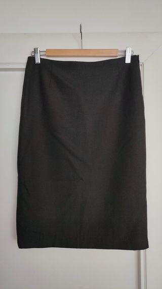 Falda Zara Verde Oliva Talla M