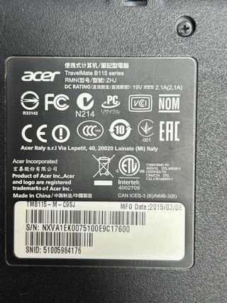 Lote 2 Portátiles Acer TravelMate B115/B117