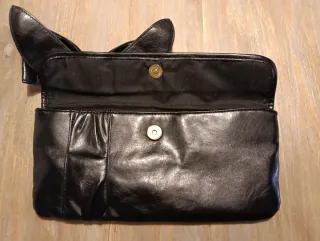 Bolso de fiesta negro con lazo