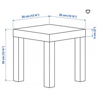 Mesa auxiliar Lack IKEA blanca