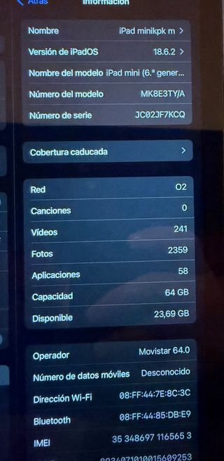 iPad mini 6 Wifi + Cellular