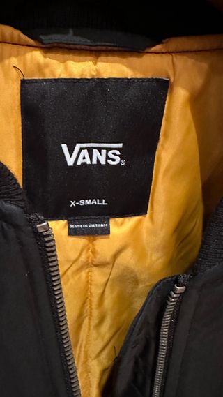 Chaqueta Bomber Vans Negra Talla XS