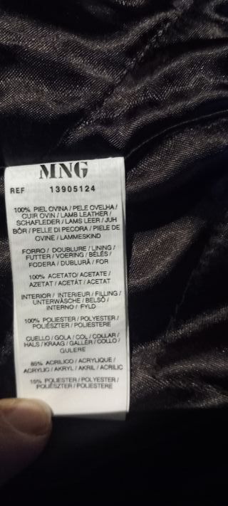 Chaquetón Mango Piel Ovina Forro Acolchado, marrón