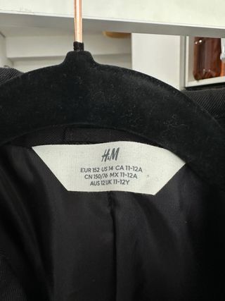 Americana negra niño talla 11-12años