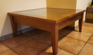 Mesa de centro madera y cristal