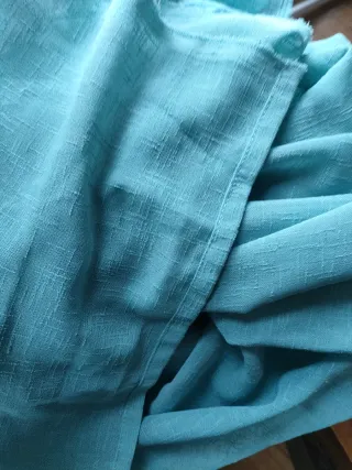 Tenda tessuto azzurro verde