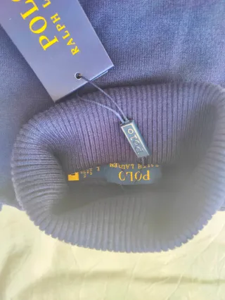 Jersey Polo Ralph Lauren cuello alto azul