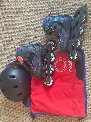 Patines en línea Oxelo con casco y mochila