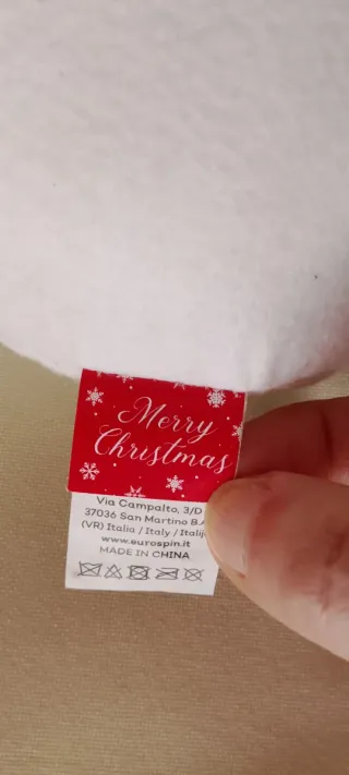 Peluche Orso bianco natalizio. Nuovo.