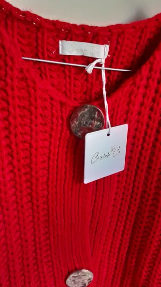 Chaleco rojo de lana